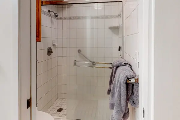 Master bathroom with walk-in shower