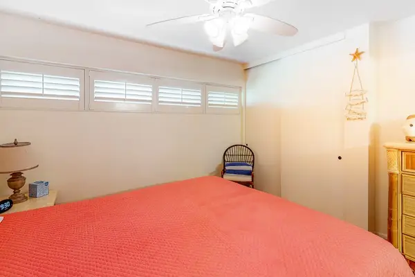Master bedroom with king bed.