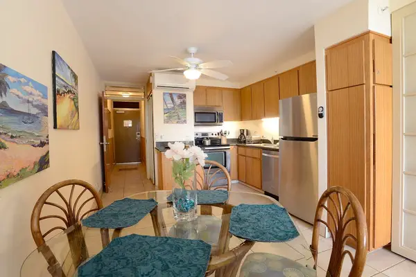 Open dining and kitchen space for easy vacation meals