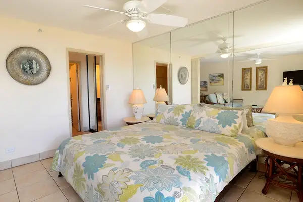 Comfortable bedroom with soft coastal-inspired touches
