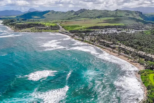 Drone view highlighting the property's convenient location