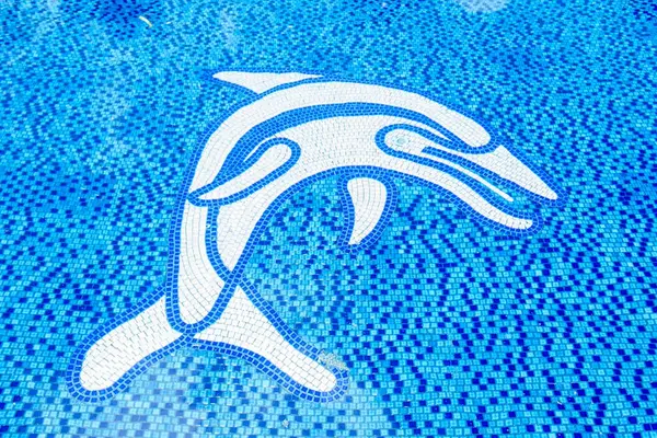 Pool mosaic detail adds colorful character to the resort setting