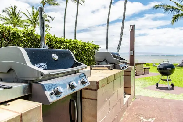 Outdoor resort amenities provide enjoyable recreation amid tropical landscaping nearby
