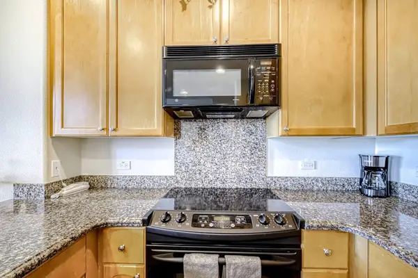 Modern kitchen with granite countertops