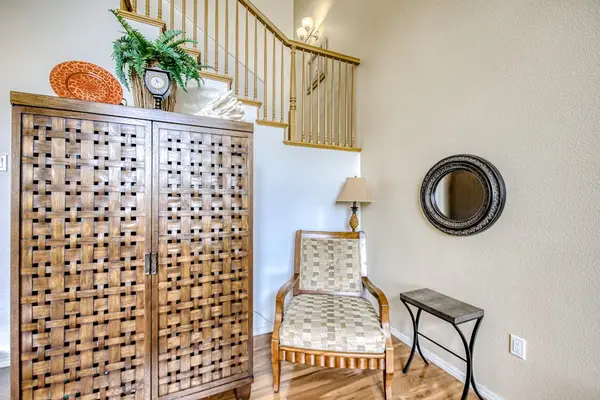 Welcoming entryway with elegant island décor