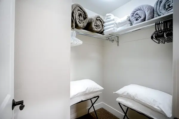 Spacious walk-in closet.