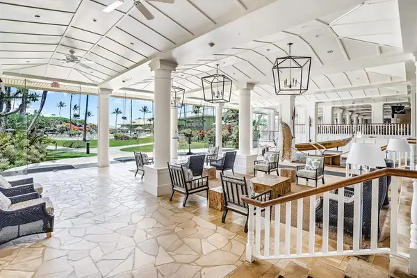 Bright Resort Reception With Breezy Garden Views