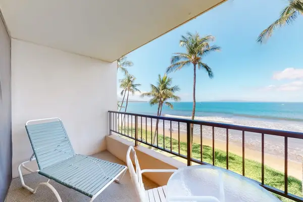 Private lanai steps away from white sandy beaches, so close you can hear the waves crashing.