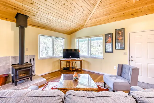 Cozy Living Room With Wood Stove
