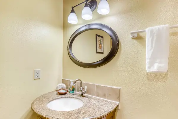 Fresh Full Bathroom With Vanity Space