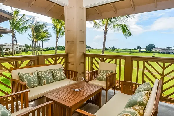 Enjoy peaceful mornings with coffee on the private lanai