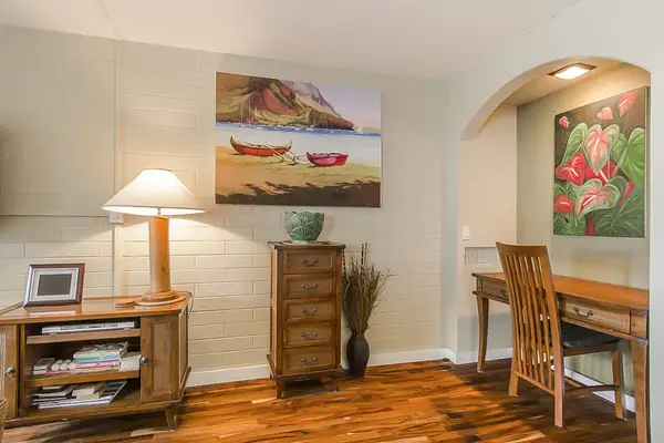 Master bedroom with king bed and lots of natural light.