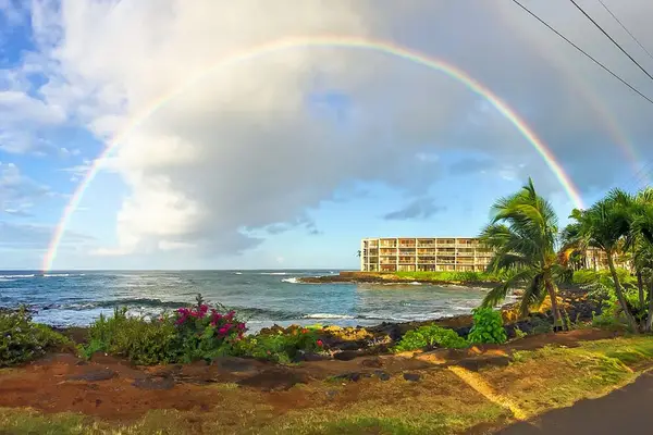 Rainbows over Kuhio Shores Resort