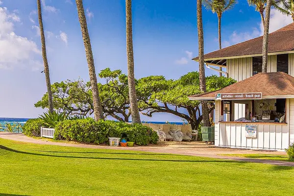 Lush, tropical scenery all around the Kiahuna Plantation Resort.