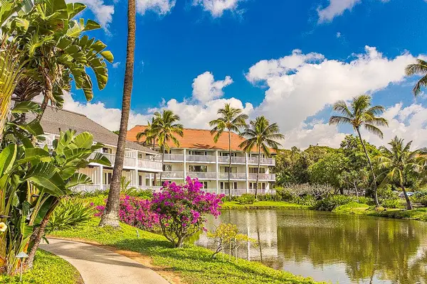 Lush, tropical scenery all around the Kiahuna Plantation Resort.