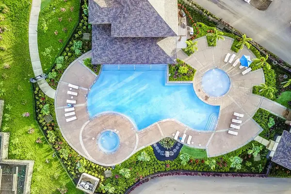 Birds Eye View Of Resort Pool Oasis