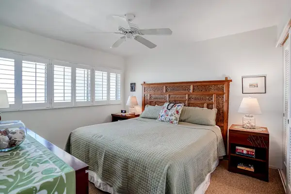 Cozy primary bedroom with king-size bed