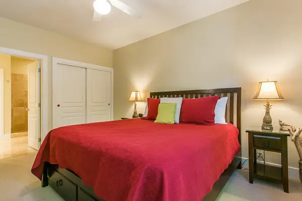 Peaceful king bedroom designed for total relaxation