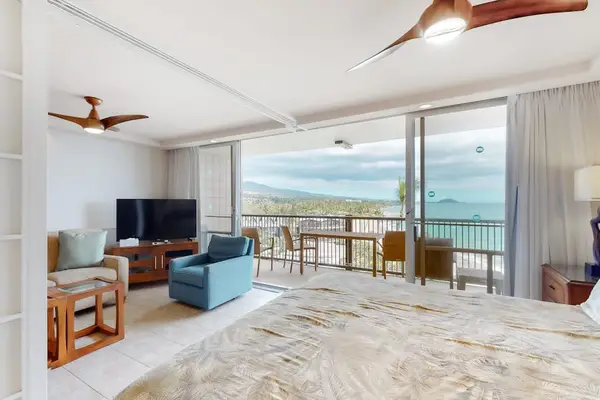 Wake up to beautiful ocean views from the king bed
