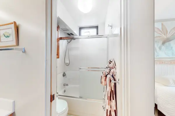 Sparkling Bathroom With Walk In Shower