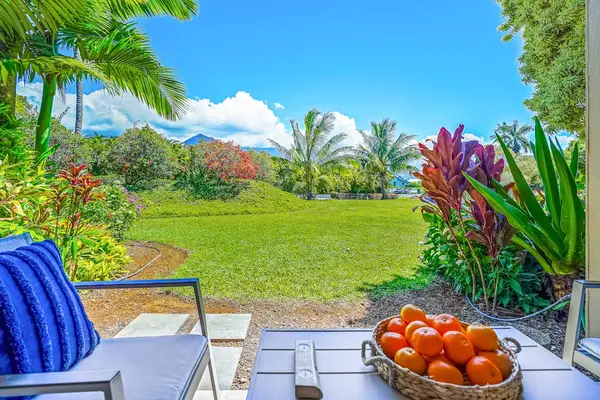 Enjoy peaceful garden views just outside the lanai.