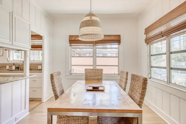 Bright dining area filled with natural light