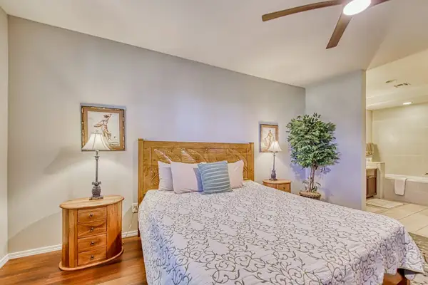 Comfortable bedroom with an ensuite bath