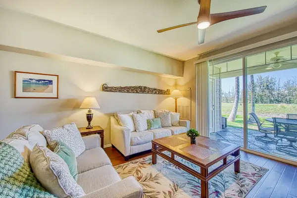 Comfortable living area with lanai access