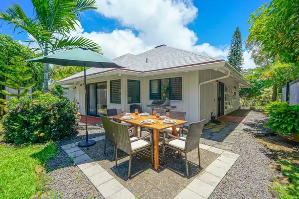 Brand new outdoor dining area waiting to accommodate your entertaining needs or to simply enjoy just preparing a family dinner in the garden.