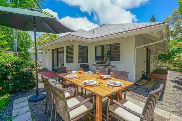 Brand new outdoor dining area waiting to accommodate your entertaining needs or to simply enjoy just preparing a family dinner in the garden.