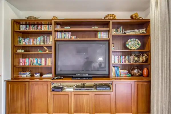 Entertainment center with smart TV
