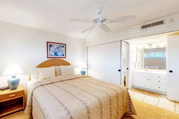 Sunlit Bedroom With Island Charm