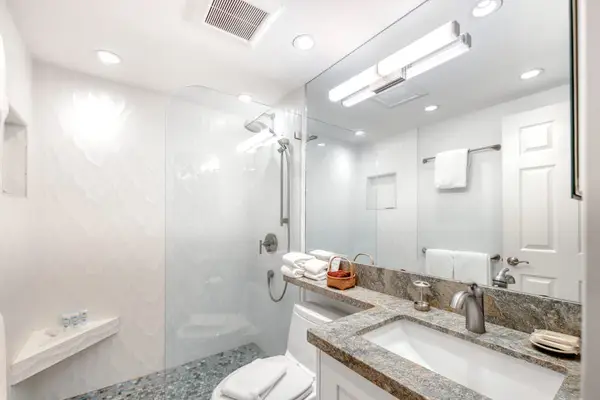 Spa Inspired Bathroom With Dual Vanities
