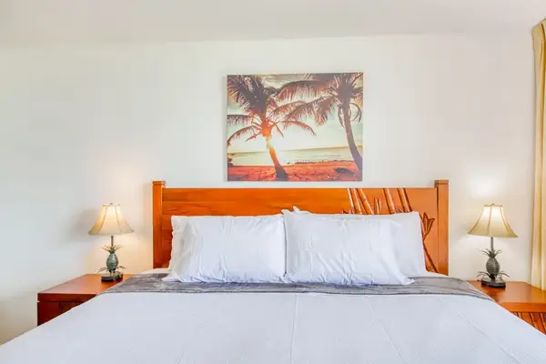 Peaceful king bedroom designed for a restful stay