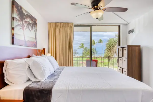 Wake up to beautiful ocean views from the king bedroom
