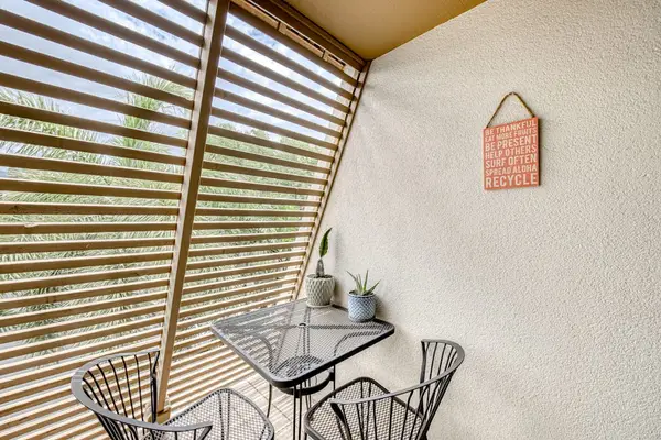 Private lanai for peaceful morning coffee