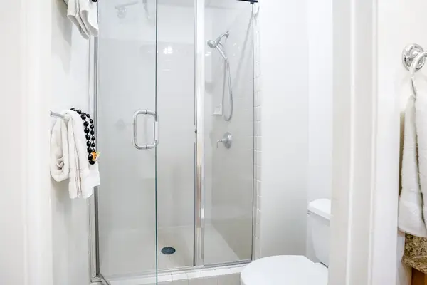 Master bathroom with double sinks, garden tub and walk in shower.