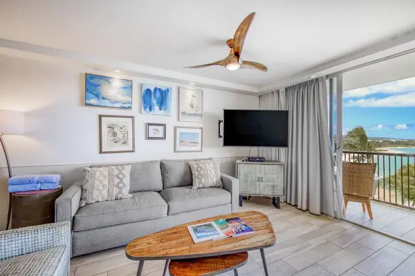 Relax in a comfortable island-inspired lounge