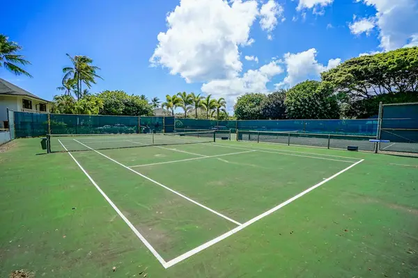 Tennis court offers fun for guests of all ages