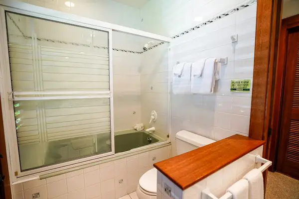 Bright guest bathroom with modern fixtures for comfort