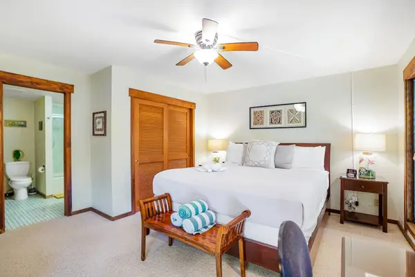 Peaceful king bedroom designed for total relaxation