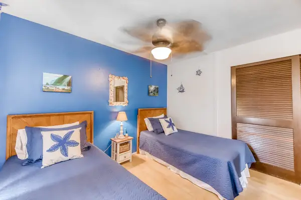 A charming bedroom designed for relaxing getaways