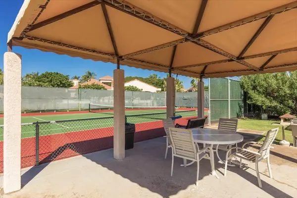 Shaded Pavilion Beside Tennis Courts