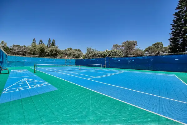 Community tennis court.