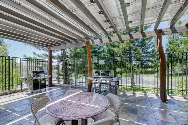 Community BBQ grills for outdoor dining.
