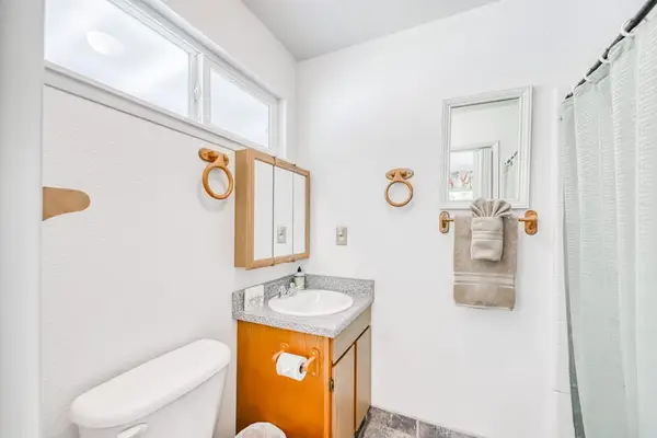 Fresh Full Bathroom With Vanity Space