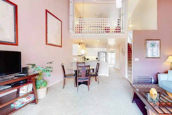 Dining area connects comfortably with living space for shared meals