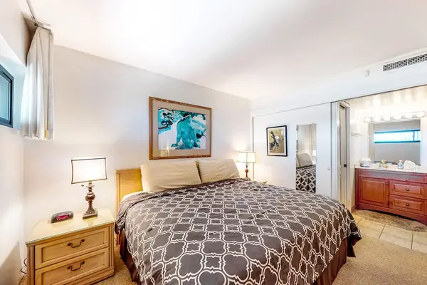 Bed room offering a king size bed and private bathroom