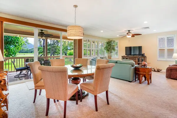 Dining space that opens into the kitchen and living area