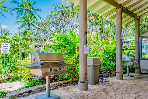 BBQ area offers a convenient space for preparing meals and dining outdoors together